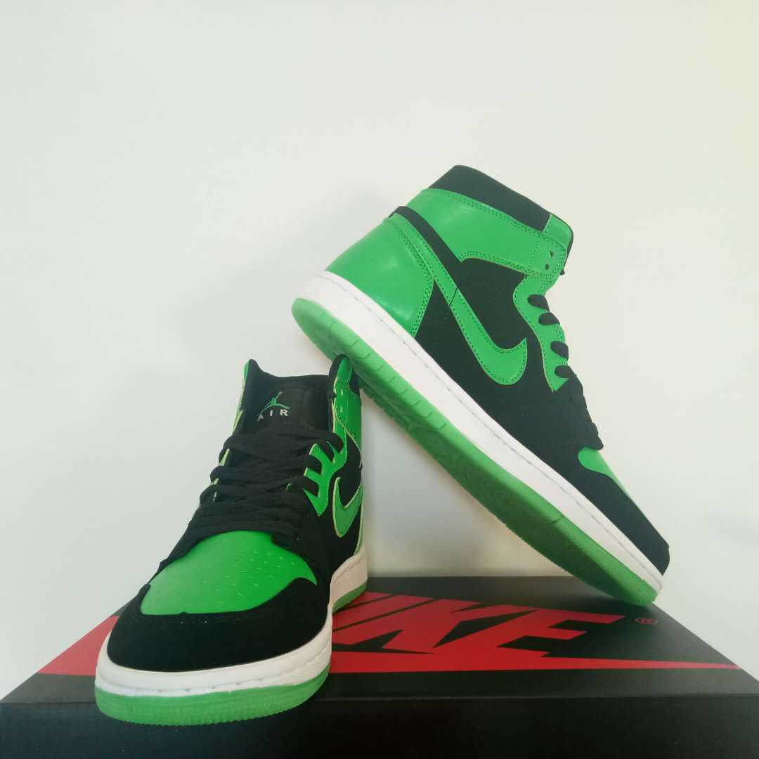 New Air Jordan 1 Olive Green Black Shoes For Women - Click Image to Close